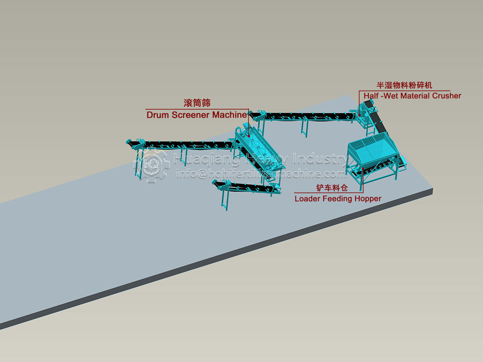 organic compound fertilizer granulating production process