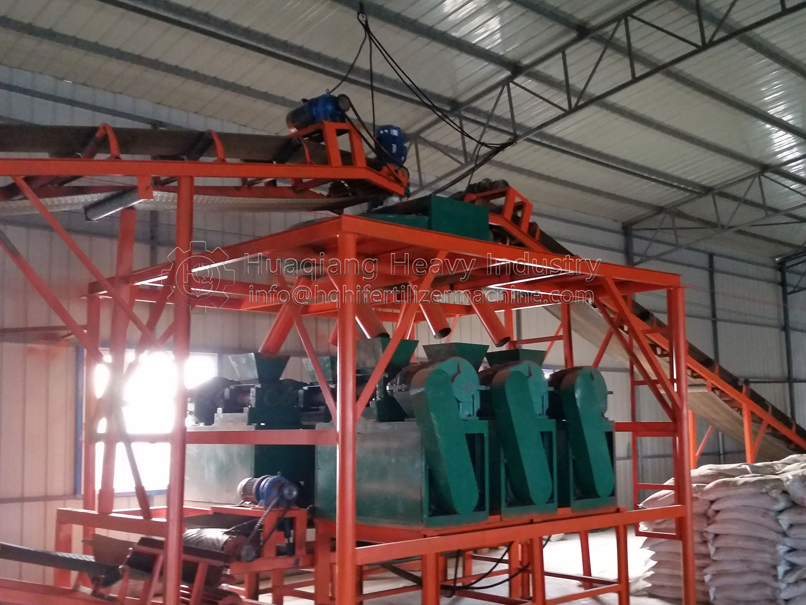 Windrow compost turning machine