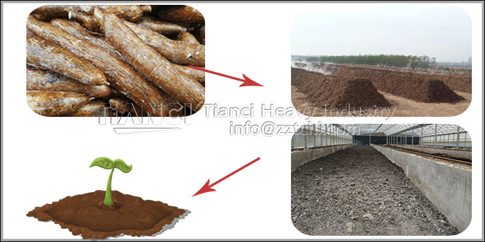 cassava residue fermentation to produce organic fertilizer