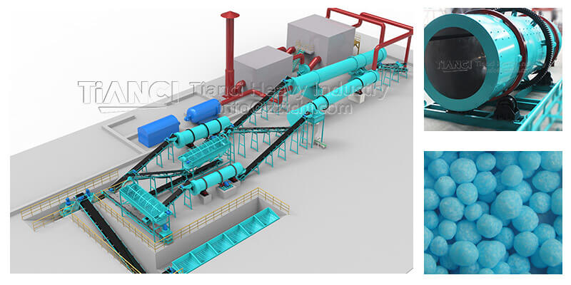  fertilizer drum steam granulation