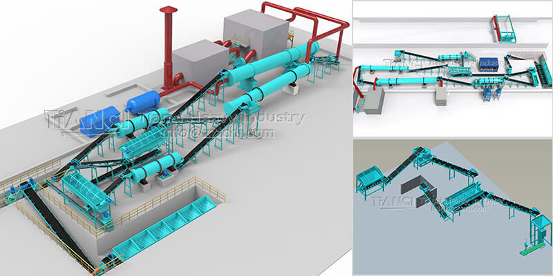 Fertilizer granulation production line