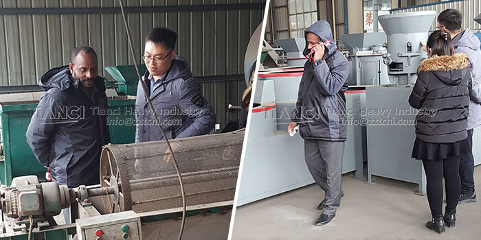 African customer visit fertilizer equipment